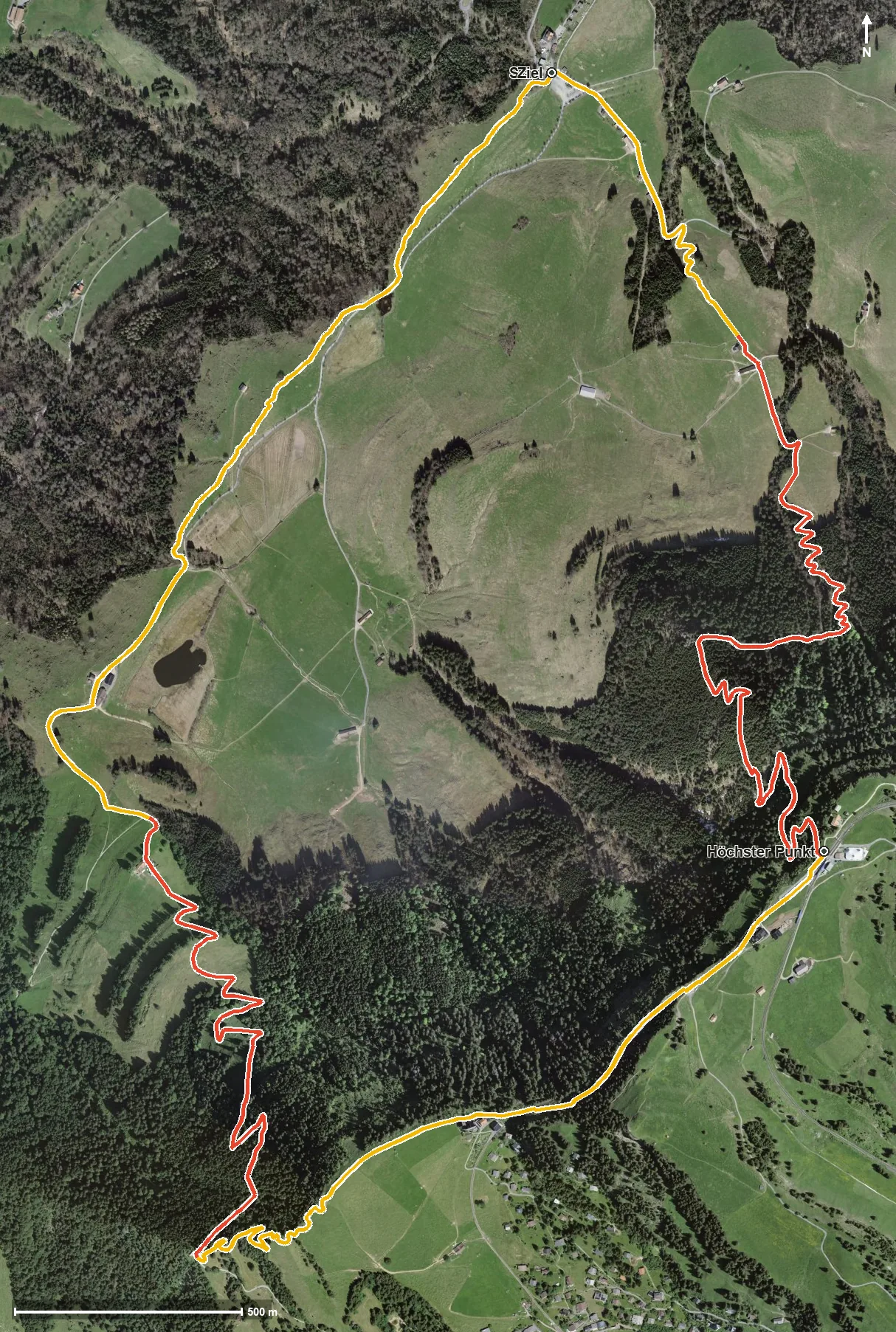 Luftbild Chänzeli-Wanderung