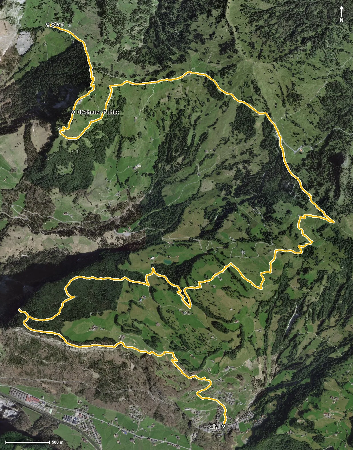 Luftbild Etappe: Rotenflue - Ibergeregg - Illgau | Schwyzer Tal- &amp; Gipfeltour