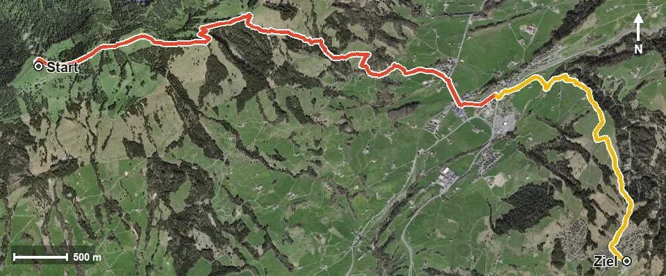 Luftbild Etappe: Wildspitz - Sattel - Mostelberg | Schwyzer Tal- &amp; Gipfeltour