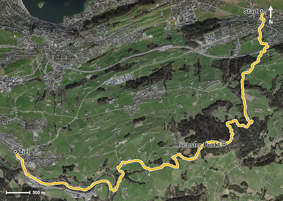 Luftbild Etzelwanderung