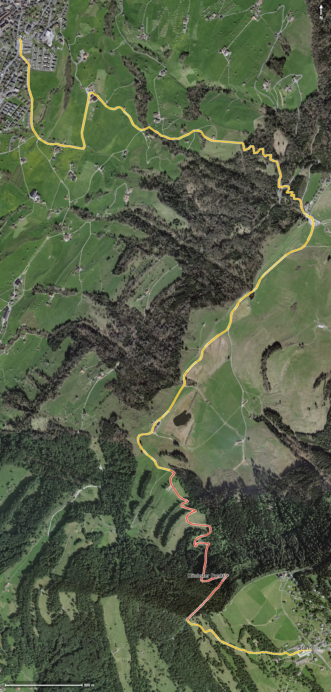 Luftbild Rigi Tell Weg