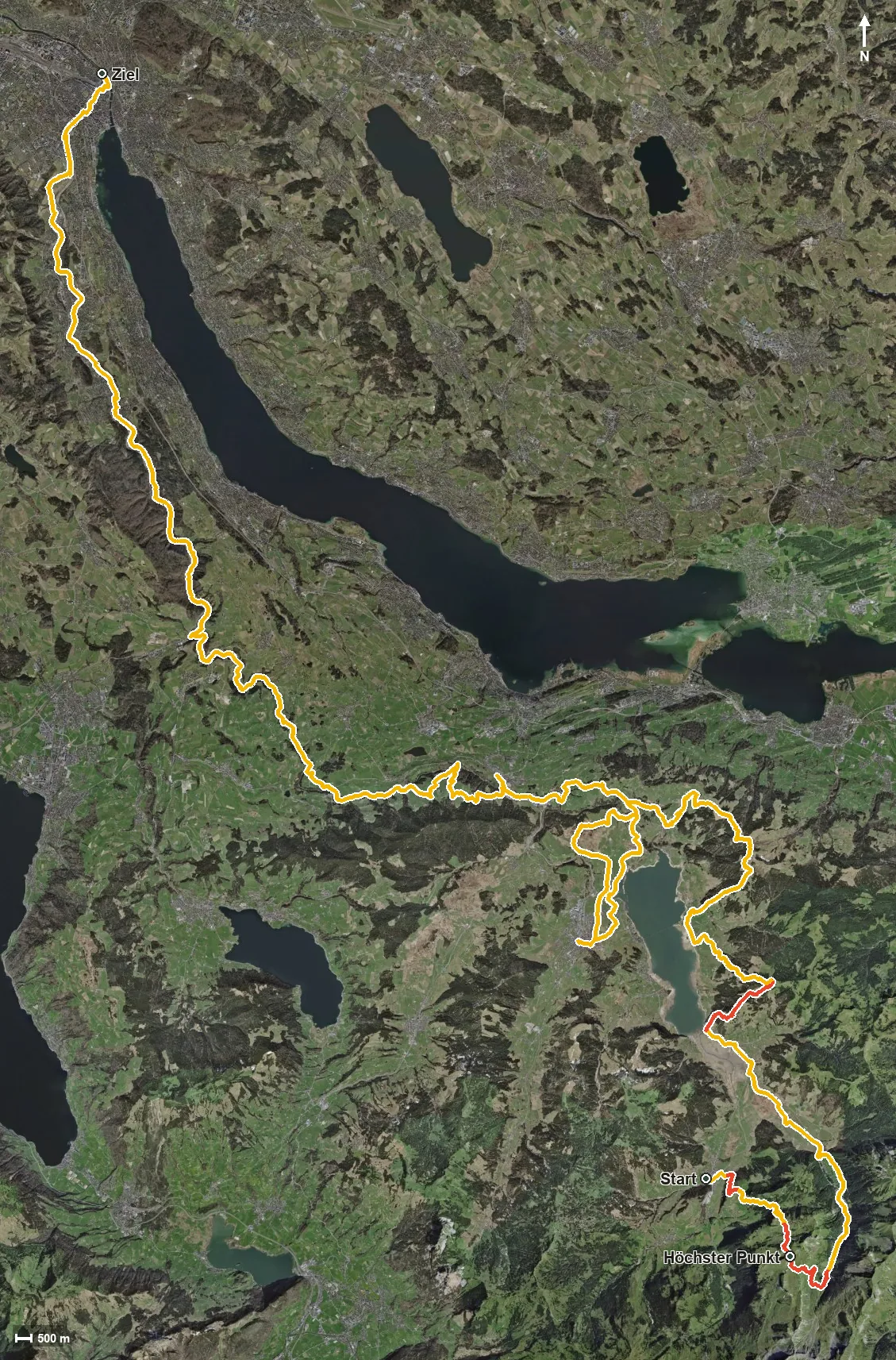 Luftbild Sihl ErlebnisWeg – 7 Etappen von der Quelle bis Zürich