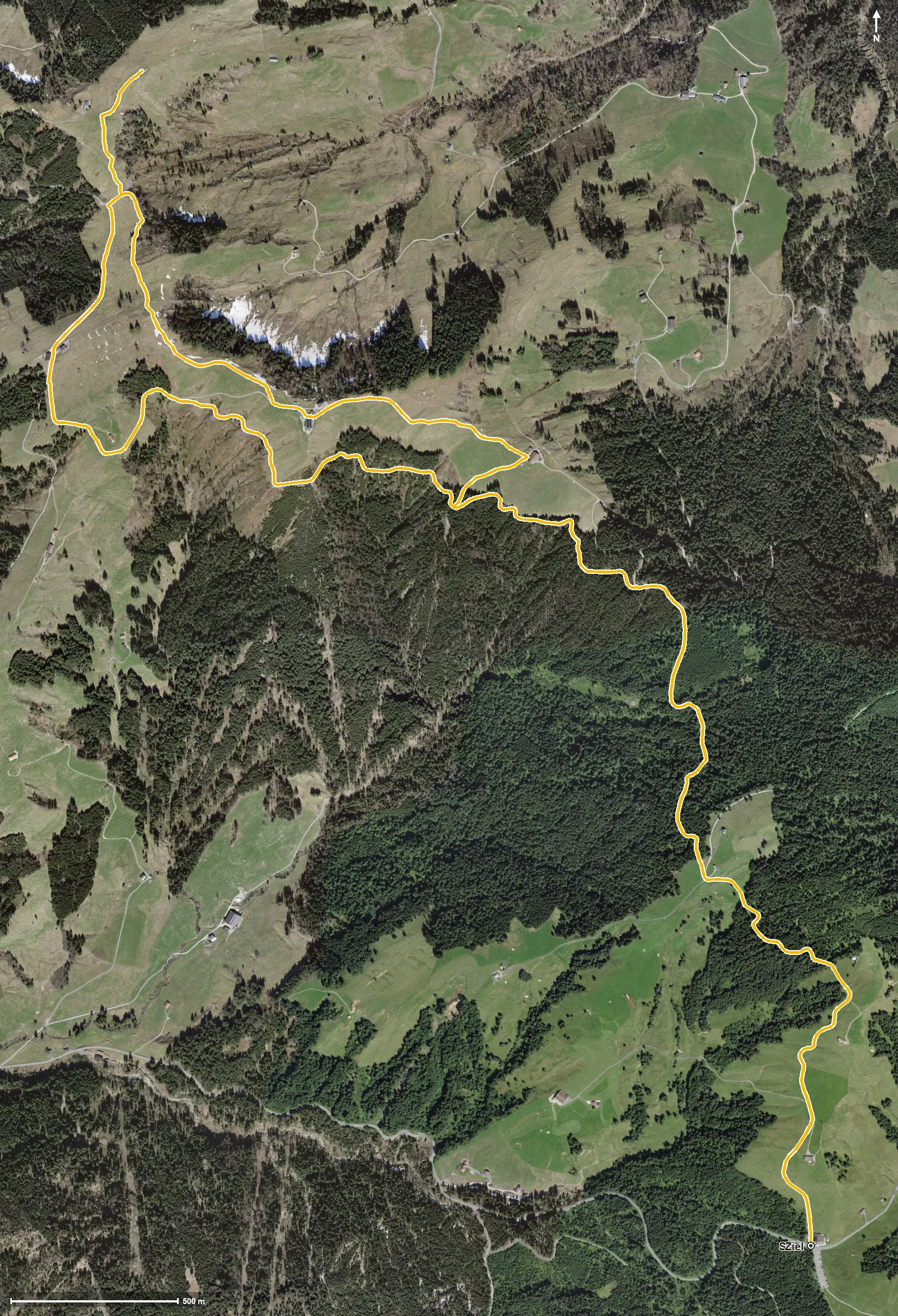 Luftbild Stöcklichrüz-Wanderung