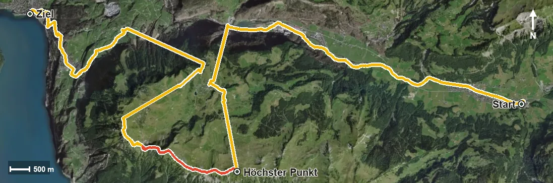 Luftbild Tell-Trail Etappe 2: Muotatal - Brunnen